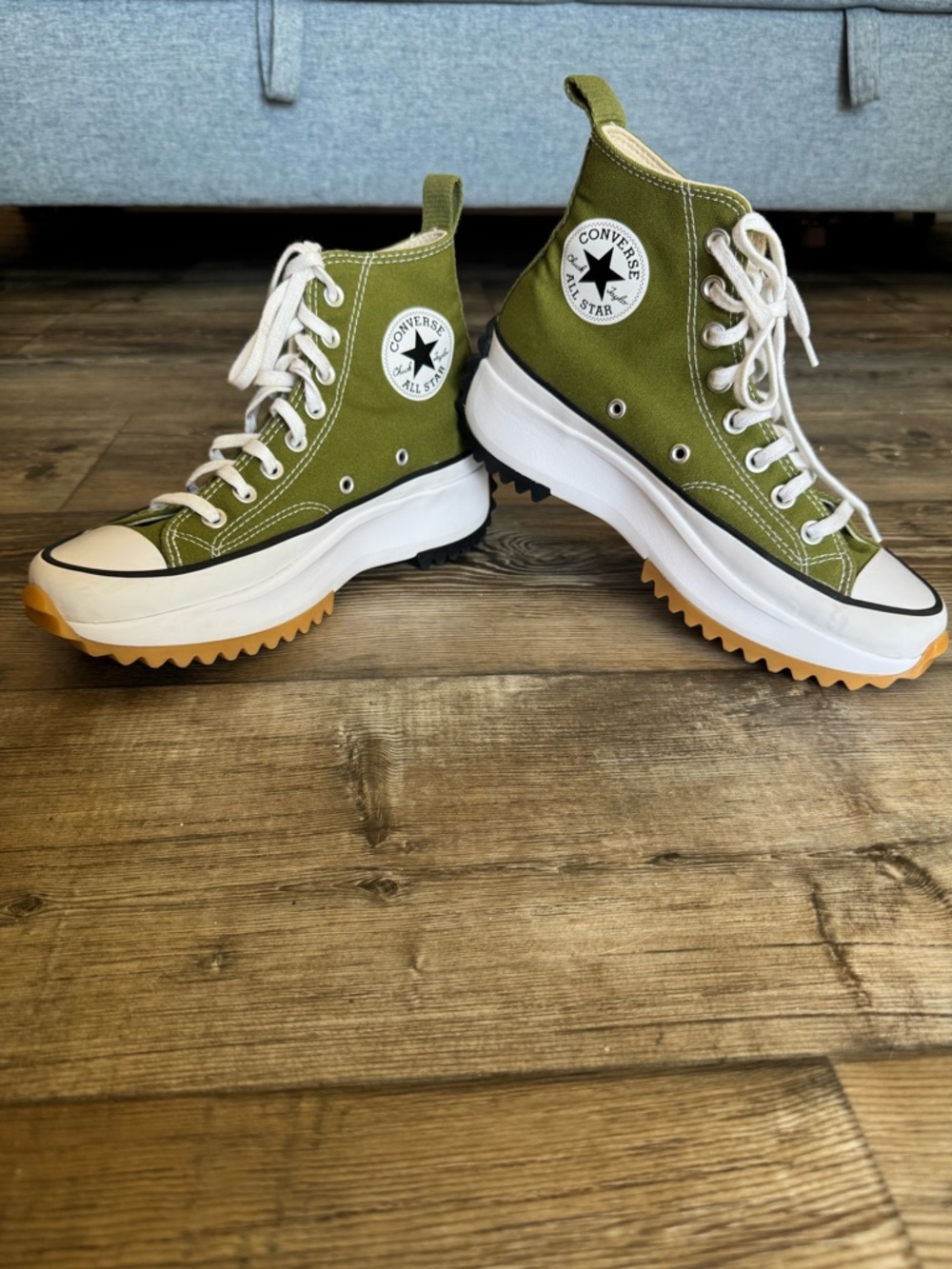 Converse A05700C Run Star Hike Platform Lift High Seasonal Trainer Grassy Green